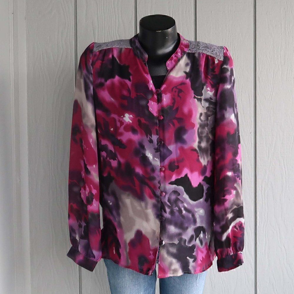 Covington Button Down Long Sleeve Blouse